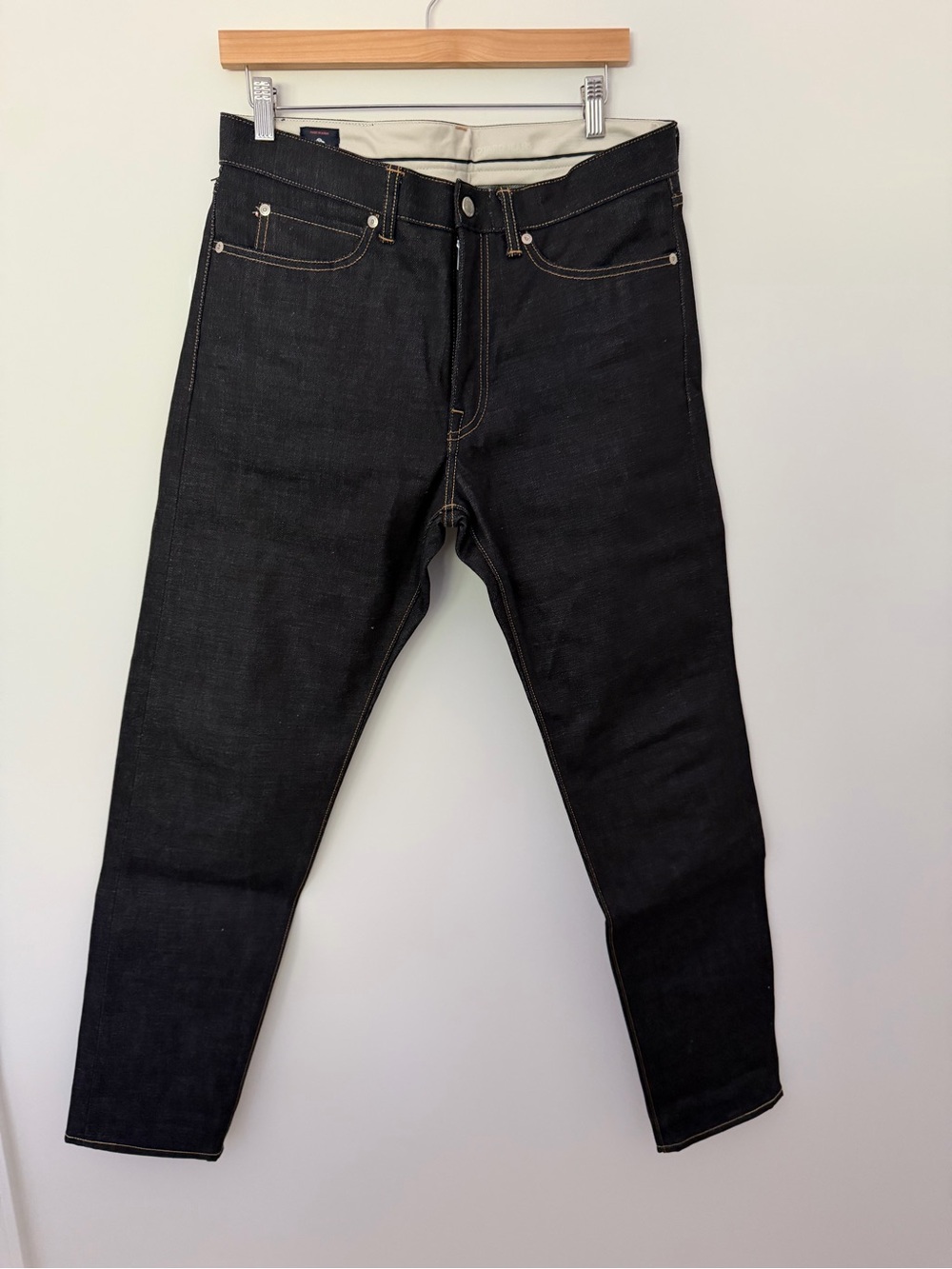 Japanese Momotaro Men's Dark Denim Jeans - Standard Tapered 34 x 32